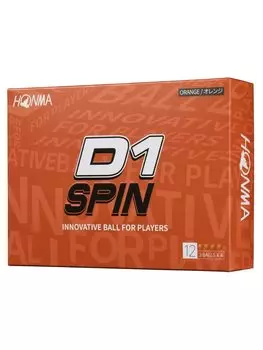 Мяч для гольфа Honma D1 SPIN 2023, 2-компонентный, мягкая система полета, мяч для гольфа, дальность, 1 дюжина, 12 мячей, стоимость, производительность, гольф Honma, дюжина D-1, HONMA/1 (12