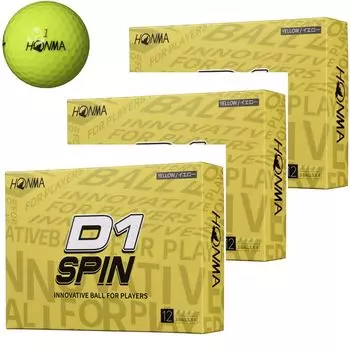 Мяч для гольфа Honma D1 Spin Honma Golf Мяч для гольфа Honma HONMA SPIN 2023 BT2301 Желтый Желтый 3 дюжины 36 мячей D-1