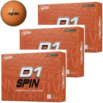 Мяч для гольфа Honma D1 Spin Honma Golf Мяч для гольфа Honma HONMA SPIN 2023 Оранжевый BT2301 3 дюжины 36 мячей D-1