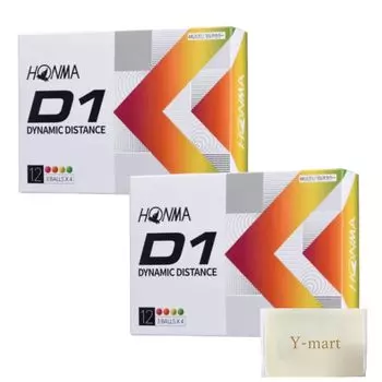 Мяч для гольфа Honma Golf HONMA D1 BT2201, 12 разноцветных мячей, набор из 2 коробок. В комплекте с оригиналом. (4 цвета) [Оптовая закупка. салфетка]