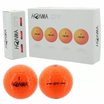 Мяч для гольфа Honma Golf NEW D1 BT-1801 Оранжевый, 1 дюжина (12 шт.) оранжевый оранжевый