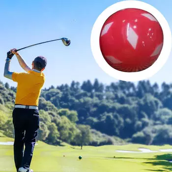 Мяч для гольфа из смолы диаметром 60 мм для использования в помещении и на открытом воздухе, идеально подходит для спортивных мероприятий Red White