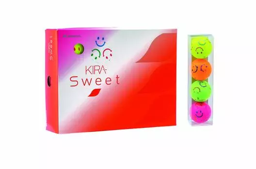 Мяч для гольфа Kasco KIRA Ladies Ball Character Mark Ladies KIRA SWEET 4 цвета, 1 дюжина, чехол, иономер (12 шт.) Материал