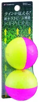 Мяч для гольфа Kasco KIRA LINE 3 шт. 2 шт. Желтый/Розовый