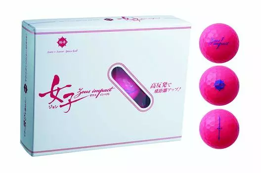 Мяч для гольфа Kasco Zeusimpact 2 High Repulsion Розовый Женский