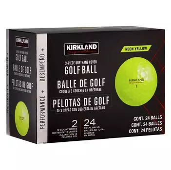 Мяч для гольфа Kirkland Signature из 3 предметов, желтый, 24 предмета, 2.0