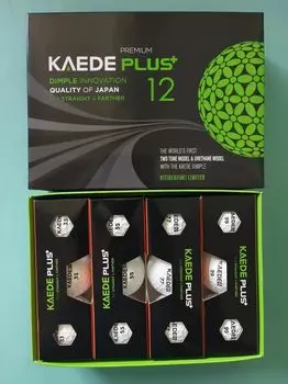 Мяч для гольфа с уретановым покрытием KAEDE PLUS, 1 дюжина, мягкий, расстояние (12 шт.)