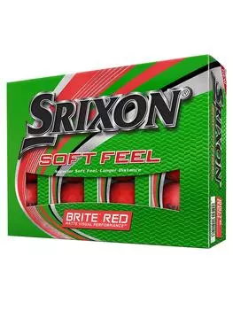 Мяч для гольфа SRIXON SOFT FEEL 2020 Vivid Color Matte Finish Matte МЯЧ ДЛЯ ГОЛЬФА SRIXON SOFT FEEL VIVID Прямой импорт из США Красный красный