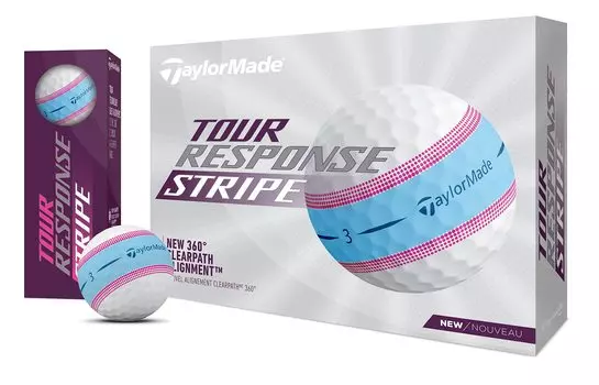 Мяч для гольфа TAYLOR MADE TMJ23 TourResponse Stripe BLPNK JPN 23 Tour Response Ball для мужчин