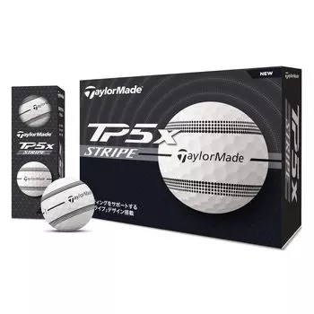 Мяч для гольфа TAYLOR MADE TMJ24 TP5x Stripe JPN dz Teepee Five X Stripe, белый
