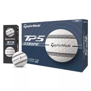 Мяч для гольфа TAYLOR MADE TMJ24 TP5 Stripe JPN dz Teepee Five Stripe, белый