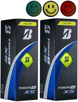 Мяч для гольфа TOUR BX XS 2024 модель 2 рукава с 3 отметками мяча (XS_Желтый_2 рукава) белый