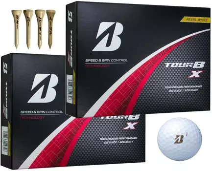 Мяч для гольфа TOUR BX XS 2024 модель 2 дюжины с бонусом (X_Pearl_2 дюжина) белый