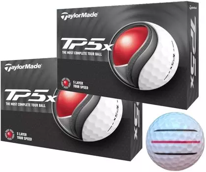 Мяч для гольфа TP5 TP5X Teepee Five Series 2024 Модель 3 линии [Hapiraki_Golf Line] (TP5X_White_2 Дюжина)