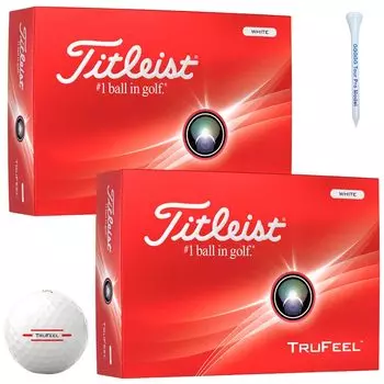 Мяч для гольфа Trufeel White 2024 Trufeel White Feel Distance Spin Original Wood Tee 2 (Белый, дюжина)