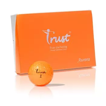 Мяч для гольфа Trust Aurora Не стоит, не кристаллический уретановый реактивный сердечник 1 дюжина Aurora Orange (Аврора) крышка, наружу, летит, сгибается, останавливается, крышка,