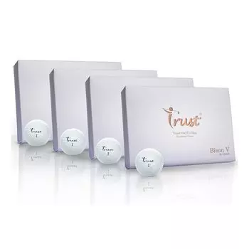 Мяч для гольфа Trust Trust Bison V Flying из уретана с реактивным сердечником 4 дюжины, белый, негнущийся, 3-компонентный (Серия туров) (48 штук)
