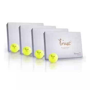 Мяч для гольфа Trust Trust Bison V Flying из уретана с реактивным сердечником 4 дюжины желтых негнущихся 3-х частей (Серия туров) (48 штук)