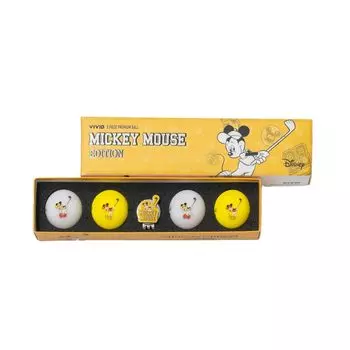 Мяч для гольфа Volvik DISNEY MICKEY GOLF 4BALL PACK Набор маркеров для мячей Mickey s &