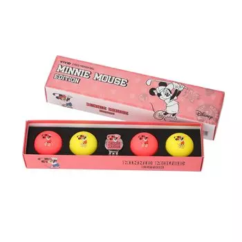 Мяч для гольфа Volvik DISNEY MINNIE GOLF Подарочный набор 2024 года Модель 4 предмета Набор маркеров Оригинальный продукт Розовый/Желтый