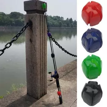 Мяч для хранения удочек Многофункциональный стержень Силиконовый удобный держатель Инструменты для снастей чёрный