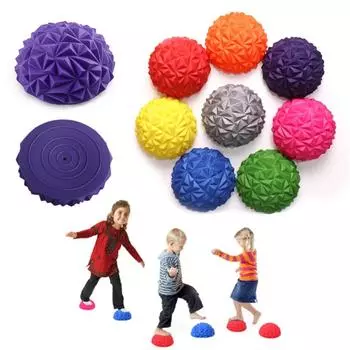 Мяч для йоги, 16 см, надувной массажный мяч из ПВХ, полупригодный мяч, тренажер для баланса, стабилизатор для тренажерного зала, пилатеса, фитнеса, ананаса, массажный мяч