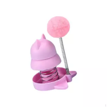 Мяч для кошек, вращающаяся жевательная игра-закуска, съедобный мяч, интерактивная игрушка для кошек розовый