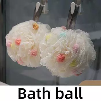 Мяч для купания, студенческое общежитие, очень мягкий, цветок для ванны-скраба, прочный и долговечный большой цветок для душа. Beige