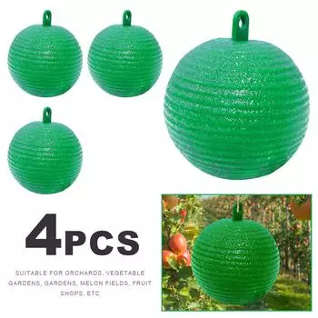 Мяч для ловли фруктовых мух 8 см, липкая ловушка для ловли фруктовых насекомых (зеленый) ?