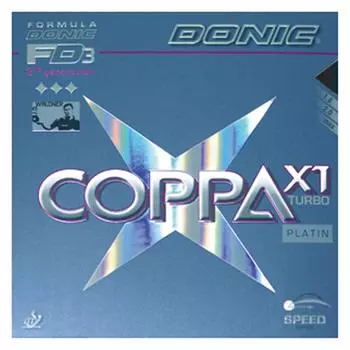 Мяч для настольного тенниса DONIC Coppa X1 Turbo, мягкая резиновая спинка, черный цвет, MAX AL051