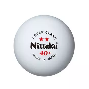 Мяч для настольного тенниса Nittaku 2 Star Clean 3 шт. NB1720 (Белый/ЖЖ) белый