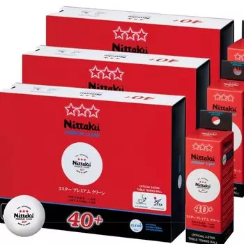 Мяч для настольного тенниса Nittaku 3 Star Premium Clean Nittaku 3 Star NB1701 Белый 40 мм 3 дюжины 36 мячей Оригинальный конверт белый