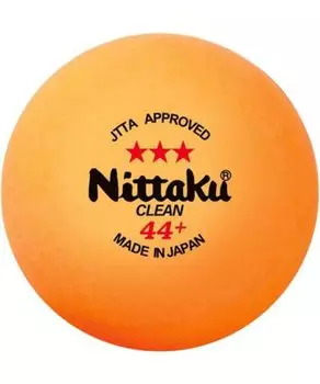 Мяч для настольного тенниса Nittaku, большой, 3 звезды, 3 предмета, сертифицированный Японской ассоциацией настольного тенниса, противовирусный/антибактериальный, NB-1640 оранжевый
