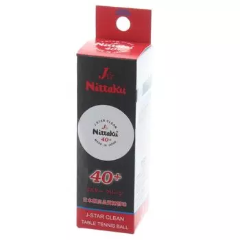 Мяч для настольного тенниса Nittaku J Star Clean 3 шт. NB1760 (Белый/ЖЖ) белый