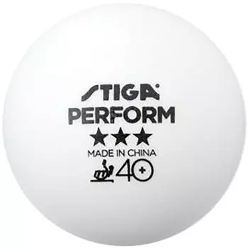 Мяч для настольного тенниса STIGA, 6 мячей, меньше тряски, 3 звезды, белый 1113211006 40+ белый