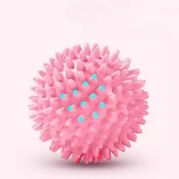 Мяч для ног, массажный мяч для ног, ПВХ, диаметр 7 см, мяч для фитнеса, релаксация, йога, фасциальный мяч, мяч для фасции в виде ежика розовый