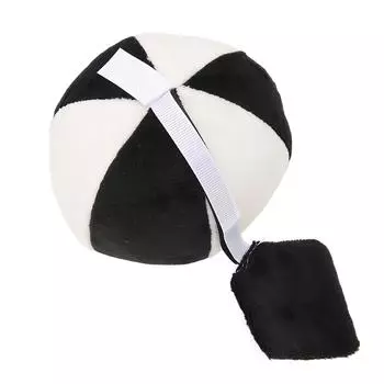 Мяч для обучения Baby Vision, безопасный для кожи, моющийся, развивающий мяч для детей от 0 до 12 месяцев, BabyBlack