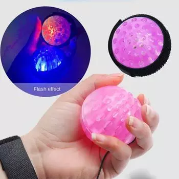 Мяч для прыжков на запястье с высокой эластичностью, координированный, надувной мяч с эластичным ремешком для вечеринки синий