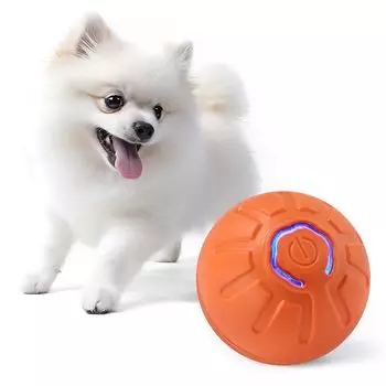 Мяч для прыжков с собакой, электрический, умный, устойчивый к укусам, интерактивный, катящийся, надувной мяч для кошек и собак, обучающая игрушка Gravity Self Hello - оранжевый