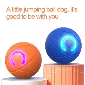 Мяч для прыжков со светодиодной подсветкой, скука, снятие стресса, умный интерактивный мяч для кошек и собак, перезаряжаемый через USB, электрический, автоматический, движущийся и трясущийся мяч синий