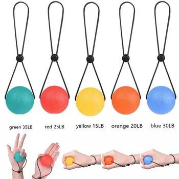 Мяч для снятия стресса с ручным захватом, портативные шарики для снятия стресса, укрепляющие упражнения для рук и снимающие напряжение, отлично подходят для детей и взрослых жёлтый