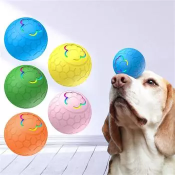 Мяч для собак, интеллектуальная игрушка для собак, интерактивная игрушка-мяч для собак, автоматический катящийся мяч для щенков/маленьких/средних собак, перезаряжаемый через USB One Size жёлтый