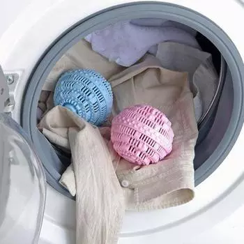 Мяч для стирки, многоразовый, эффективная чистка одежды, прочный полый дизайн, мяч для стирки, товары для дома розовый