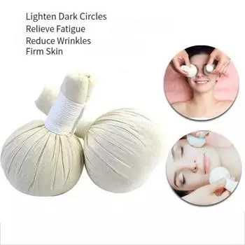 Мяч для тайского массажа, полынь, сумка для горячего компресса, спа, центр здоровья, теплая сумка для прижигания, физиотерапии, мяч 200g белый