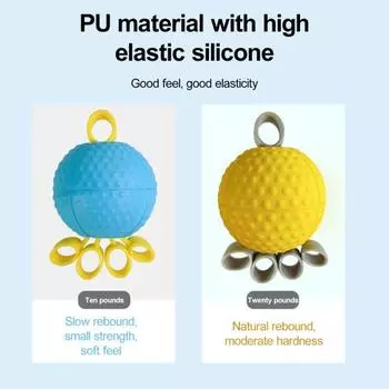 Мяч для тренировки силы захвата рук с эластичной силиконовой подкладкой для пальцев, медленный отскок, противоскользящая тренировка для реабилитации рук, упражнения на растяжку пальцев S
