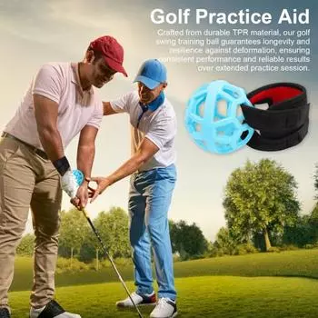 Мяч для тренировки замаха в гольфе Умный мяч Тренировочное оборудование для гольфа Тренировочный мяч для замаха для мужчин и женщин начинающих синий