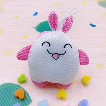 Мяч для ванны Mesh Doll, любимый предмет для ванны для детей и девочек, инструмент для чистки ванны в виде цветка из мультфильма One Size розовый