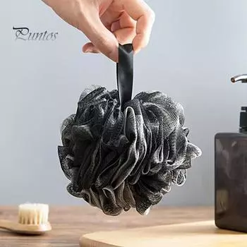 Мяч для ванны Мягкий эргономичный захват Губка для ванны с богатой пеной Многофункциональная моющая губка для ванной комнаты чёрный