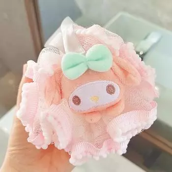 Мяч для ванны в стиле аниме, ванна с цветком, мягкая сетка для душа, пенящаяся губка для ванны, пузырьковая сетка, средство для очистки кожи A2