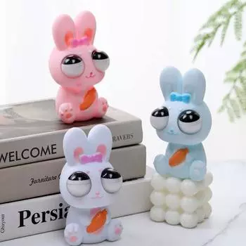 Мяч-игрушка с выпученными глазами, мультяшный мяч для растяжки с выдавливанием животных, детский праздничный подарок синий